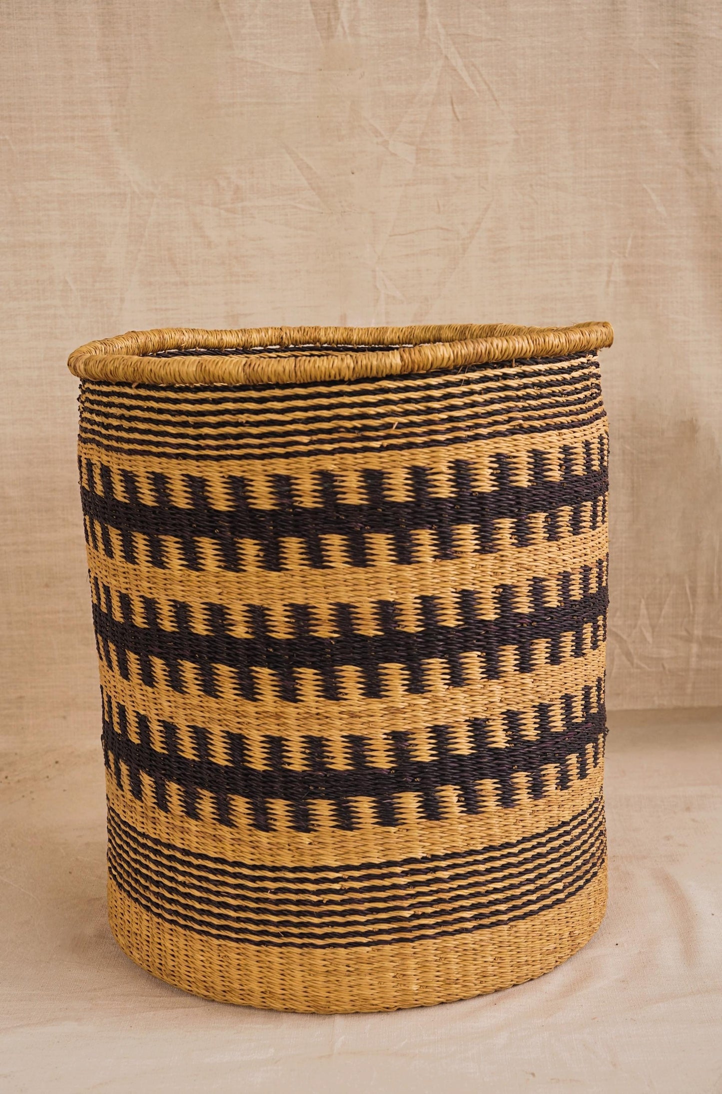 Handwoven Bolga Storage Basket (Laundry) with complimentary linings